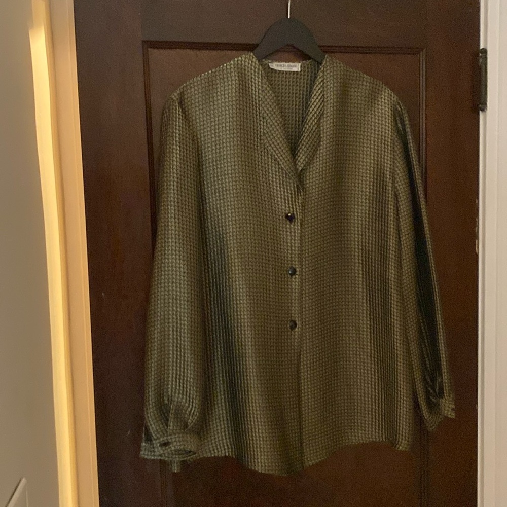 Giorgio Armani metallic thread shirt/jacket